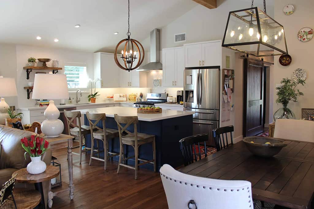Kitchen Modern Farmhouse Open to Dining Remodel