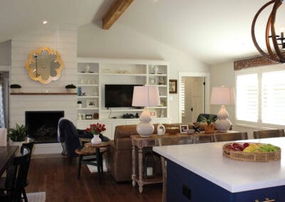 Modern Farmhouse Great Room Open Kitchen Dining Living