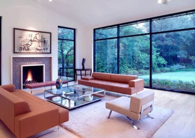 Modern living area remodel
