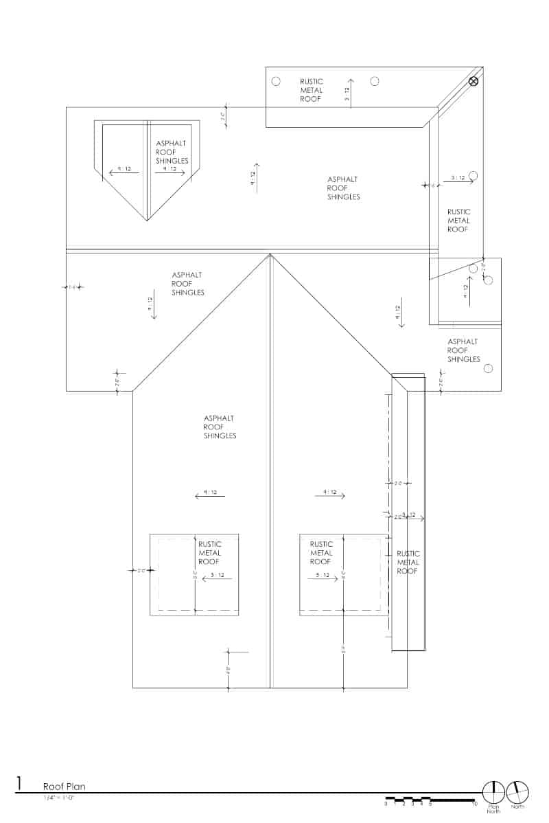 architectural drawings - roof plan